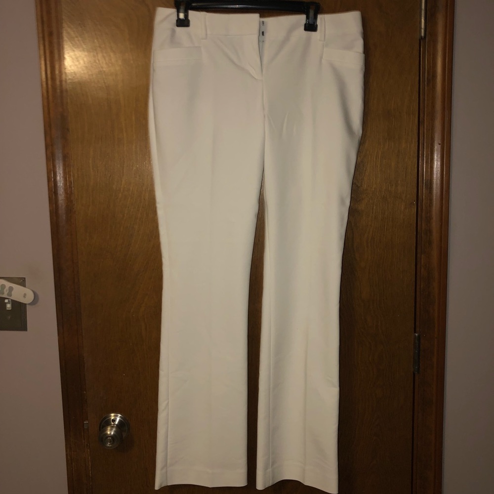White Columnist dress pants from Express